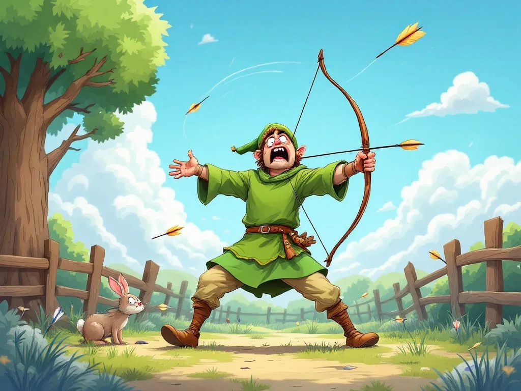 Dessin d'un archer qui manque sa cible