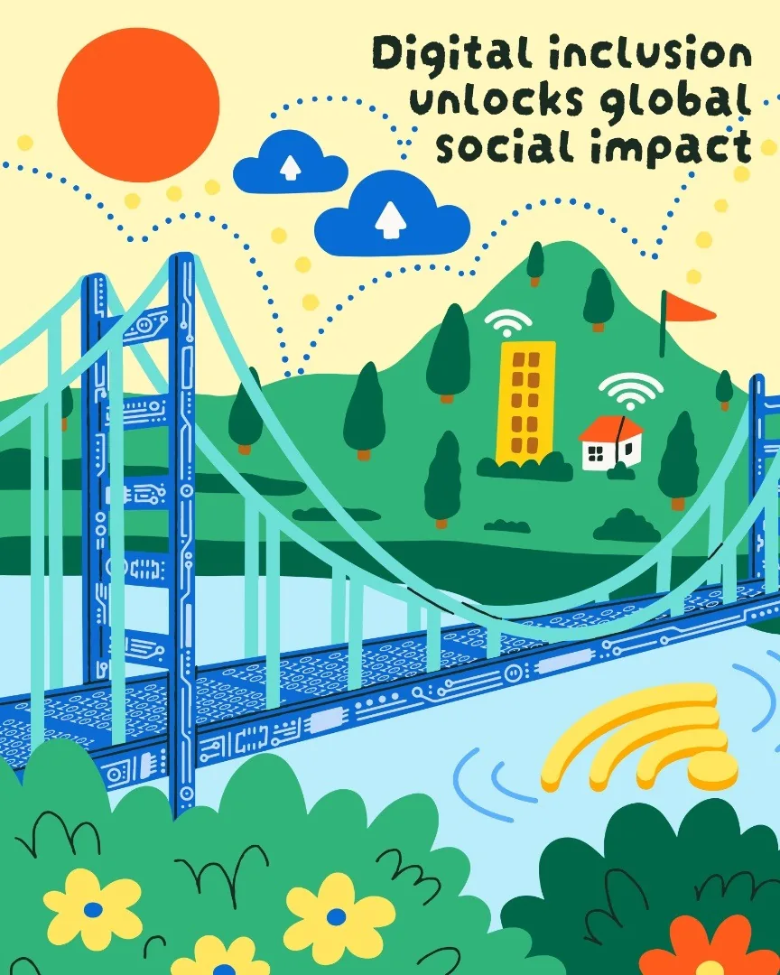 Illustration sur l'inclusion numérique et son impact social